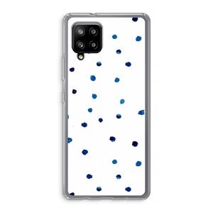 CaseCompany Blauwe stippen: Samsung Galaxy A42 5G Transparant Hoesje