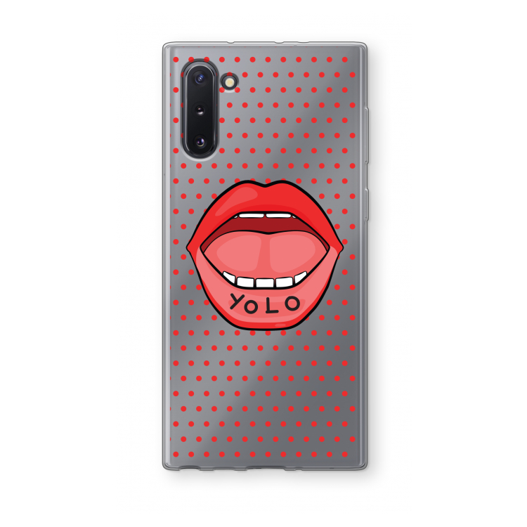 CaseCompany Yolo Denise: Samsung Galaxy Note 10 Transparant Hoesje