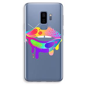 CaseCompany Lip Palette: Samsung Galaxy S9 Plus Transparant Hoesje