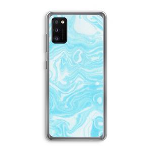CaseCompany Waterverf blauw: Samsung Galaxy A41 Transparant Hoesje
