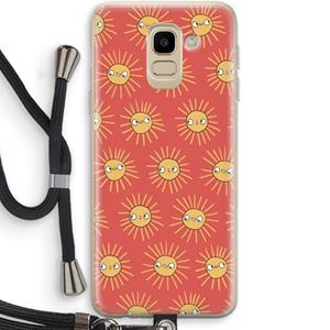 CaseCompany Zon: Samsung Galaxy J6 (2018) Transparant Hoesje met koord