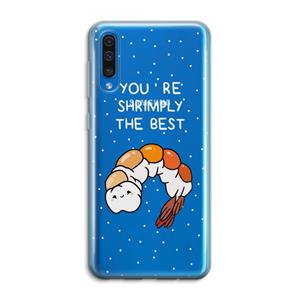 CaseCompany You're Shrimply The Best: Samsung Galaxy A50 Transparant Hoesje