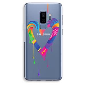 CaseCompany Melts My Heart: Samsung Galaxy S9 Plus Transparant Hoesje