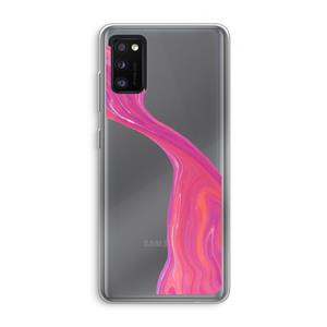 CaseCompany Paarse stroom: Samsung Galaxy A41 Transparant Hoesje