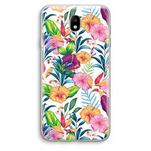 CaseCompany Tropisch 2: Samsung Galaxy J7 (2017) Transparant Hoesje