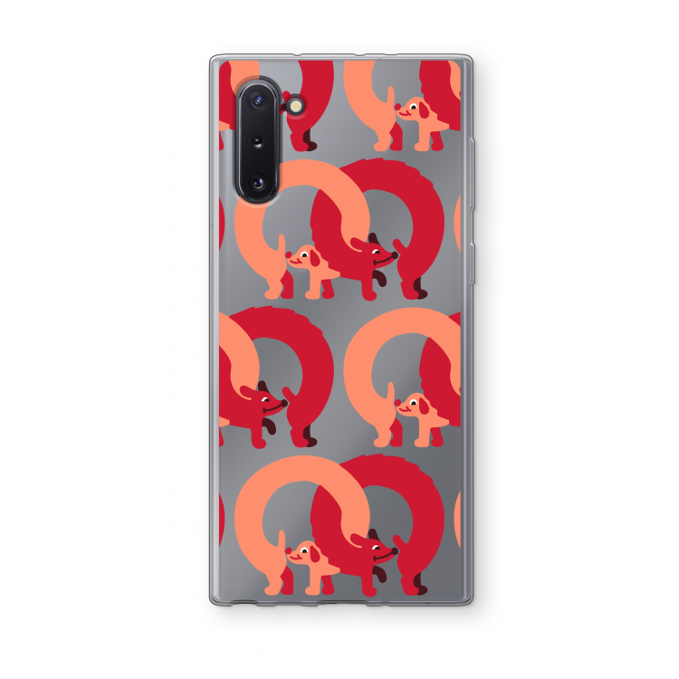 CaseCompany Dogs: Samsung Galaxy Note 10 Transparant Hoesje