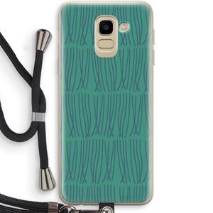 CaseCompany Swirls: Samsung Galaxy J6 (2018) Transparant Hoesje met koord