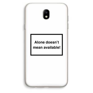 CaseCompany Alone: Samsung Galaxy J7 (2017) Transparant Hoesje