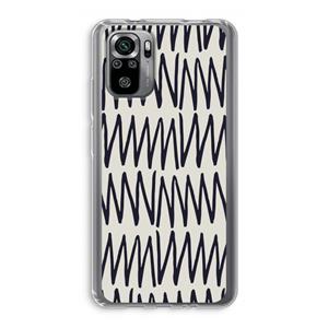 CaseCompany Marrakech Zigzag: Xiaomi Redmi Note 10S Transparant Hoesje