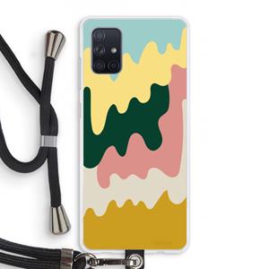 CaseCompany Baar B: Samsung Galaxy A71 Transparant Hoesje met koord