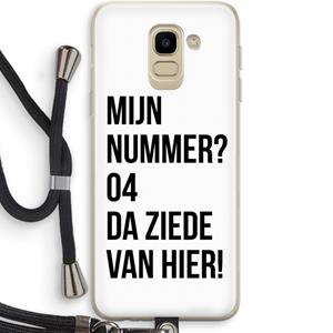 CaseCompany Da ziede van hier: Samsung Galaxy J6 (2018) Transparant Hoesje met koord
