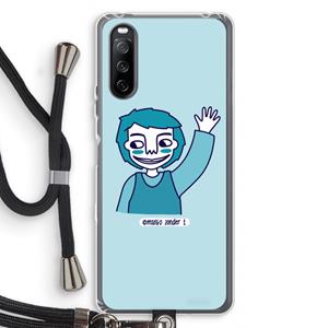 CaseCompany Zwaai: Sony Sony Xperia 10 III Transparant Hoesje met koord