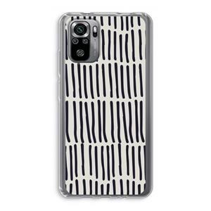 CaseCompany Moroccan stripes: Xiaomi Redmi Note 10S Transparant Hoesje
