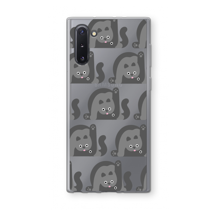 CaseCompany Cats: Samsung Galaxy Note 10 Transparant Hoesje