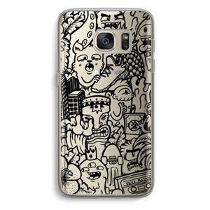 CaseCompany Vexx Black Mixtape: Samsung Galaxy S7 Transparant Hoesje