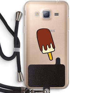 CaseCompany Frisco: Samsung Galaxy J3 (2016) Transparant Hoesje met koord