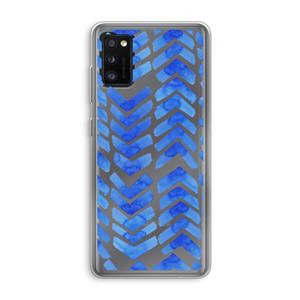 CaseCompany Blauwe pijlen: Samsung Galaxy A41 Transparant Hoesje