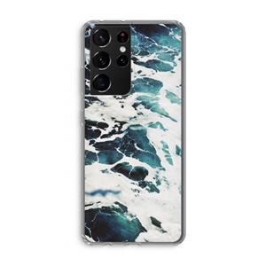 CaseCompany Golven: Samsung Galaxy S21 Ultra Transparant Hoesje
