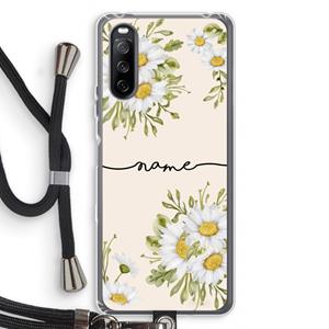 CaseCompany Daisies: Sony Sony Xperia 10 III Transparant Hoesje met koord