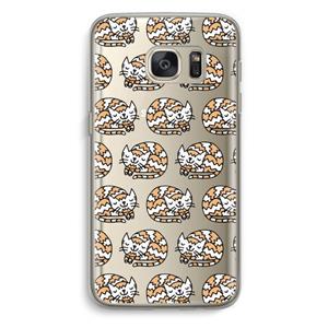 CaseCompany Slapende poes: Samsung Galaxy S7 Transparant Hoesje