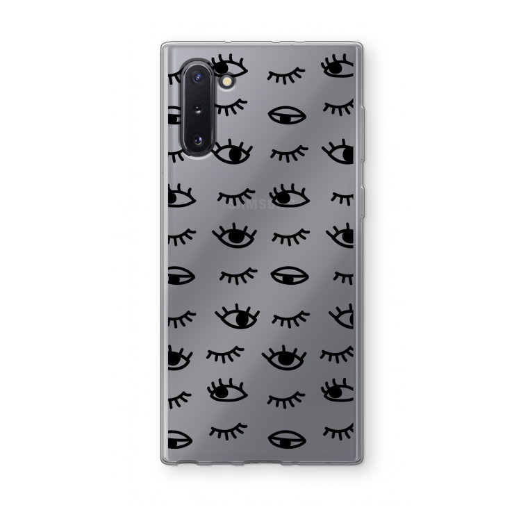 CaseCompany Eye pattern #2: Samsung Galaxy Note 10 Transparant Hoesje