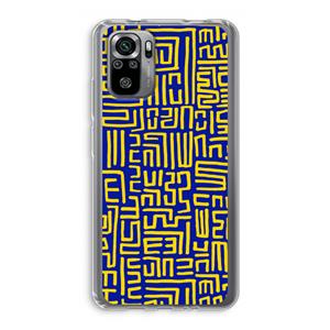 CaseCompany Majorelle Blue Print: Xiaomi Redmi Note 10S Transparant Hoesje