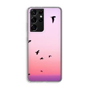 CaseCompany Fly away: Samsung Galaxy S21 Ultra Transparant Hoesje