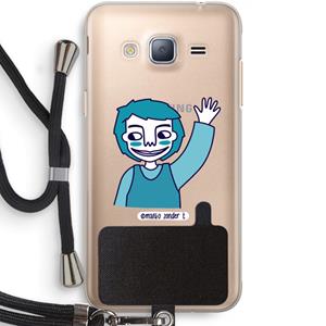 CaseCompany Zwaai: Samsung Galaxy J3 (2016) Transparant Hoesje met koord