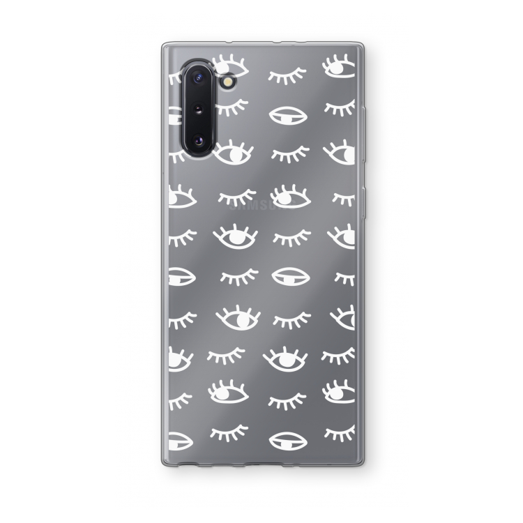 CaseCompany Eye pattern #3: Samsung Galaxy Note 10 Transparant Hoesje