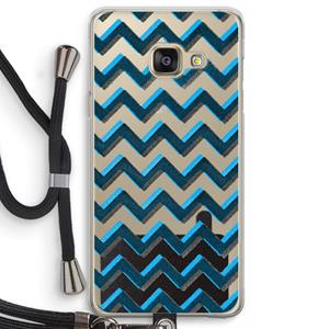 CaseCompany Onderbroken lijn: Samsung Galaxy A3 (2016) Transparant Hoesje met koord