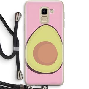 CaseCompany Avocado: Samsung Galaxy J6 (2018) Transparant Hoesje met koord