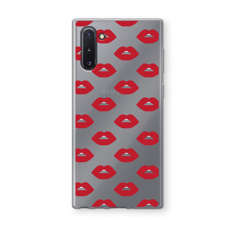 CaseCompany Lips: Samsung Galaxy Note 10 Transparant Hoesje