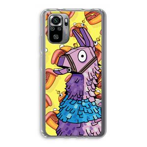 CaseCompany Loot Burger: Xiaomi Redmi Note 10S Transparant Hoesje