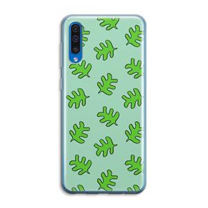 CaseCompany Groene blaadjes: Samsung Galaxy A50 Transparant Hoesje