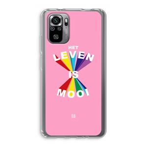 CaseCompany Het Leven Is Mooi: Xiaomi Redmi Note 10S Transparant Hoesje