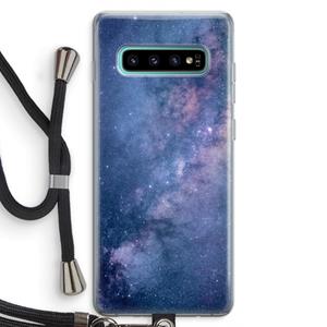 CaseCompany Nebula: Samsung Galaxy S10 Plus Transparant Hoesje met koord