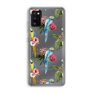 CaseCompany Kleurrijke papegaaien: Samsung Galaxy A41 Transparant Hoesje
