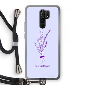 CaseCompany Be a wildflower: Xiaomi Redmi 9 Transparant Hoesje met koord