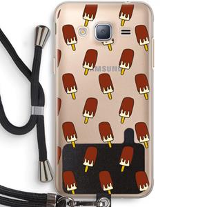 CaseCompany Yummy: Samsung Galaxy J3 (2016) Transparant Hoesje met koord