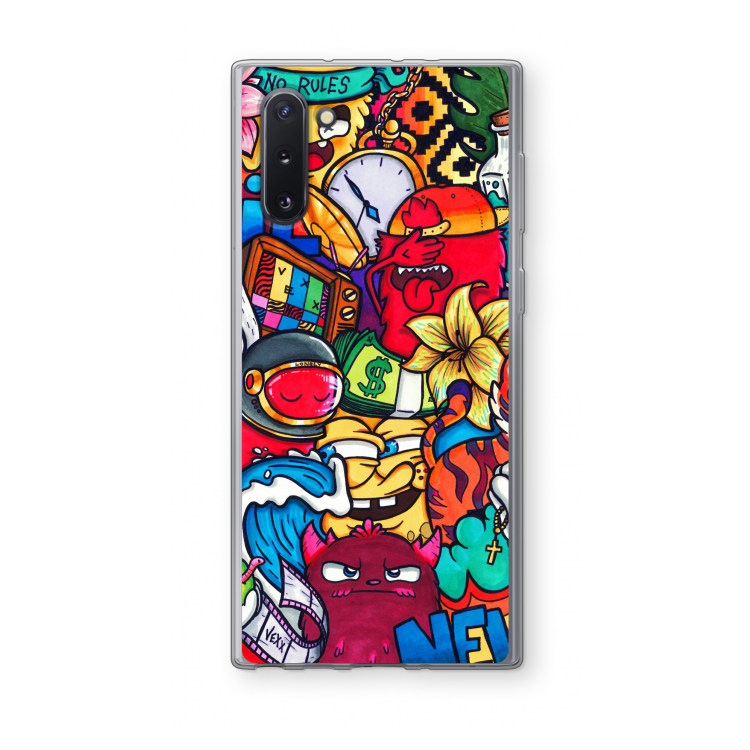 CaseCompany No Rules: Samsung Galaxy Note 10 Transparant Hoesje