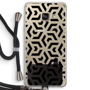CaseCompany Crazy pattern: Samsung Galaxy A3 (2016) Transparant Hoesje met koord