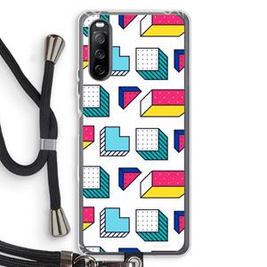 CaseCompany 8-bit N°7: Sony Sony Xperia 10 III Transparant Hoesje met koord