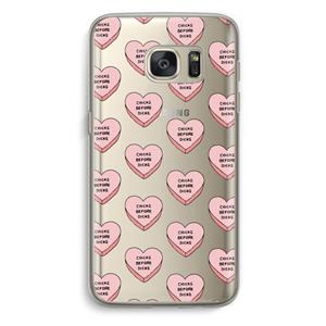 CaseCompany Chicks before dicks: Samsung Galaxy S7 Transparant Hoesje