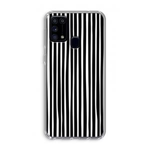 CaseCompany Stripes: Samsung Galaxy M31 Transparant Hoesje