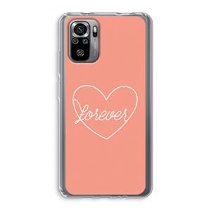 CaseCompany Forever heart: Xiaomi Redmi Note 10S Transparant Hoesje