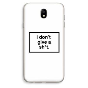 CaseCompany Don't give a shit: Samsung Galaxy J7 (2017) Transparant Hoesje