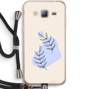 CaseCompany Leaf me if you can: Samsung Galaxy J3 (2016) Transparant Hoesje met koord