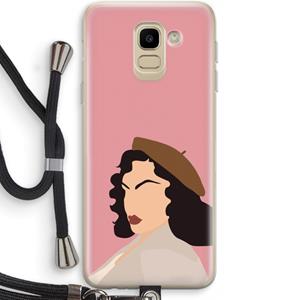 CaseCompany Confidence: Samsung Galaxy J6 (2018) Transparant Hoesje met koord