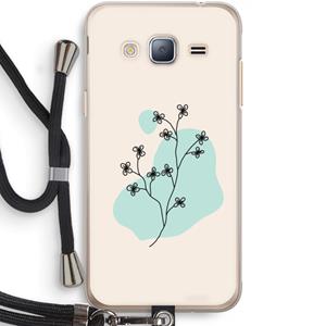 CaseCompany Love your petals: Samsung Galaxy J3 (2016) Transparant Hoesje met koord