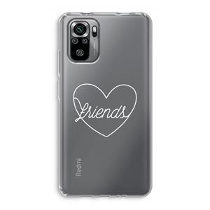 CaseCompany Friends heart pastel: Xiaomi Redmi Note 10S Transparant Hoesje